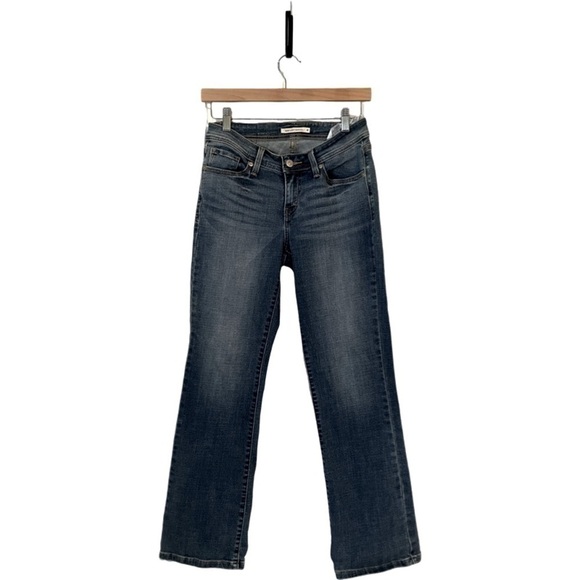 Levi's | 529 Curvy Bootcut Denim Jeans Midwash Western Cotton Size 4 - Picture 2 of 10
